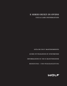 Manual de uso Wolf ICBCSO30PE Horno