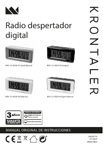 Manual de uso Krontaler 805-12-2020-02 Radiodespertador