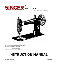 Manual Singer 127-3 Sewing Machine