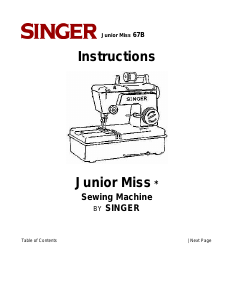 Handleiding Singer Junior Miss 67B Naaimachine