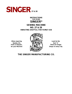 Manual Singer 28 Sewing Machine