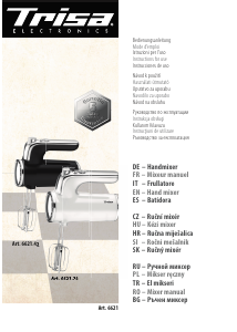 Руководство Trisa Diners Edition Ручной миксер