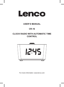 Handleiding Lenco CR-16 Wekker