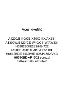 Használati útmutató Acer A1200 Vetítő
