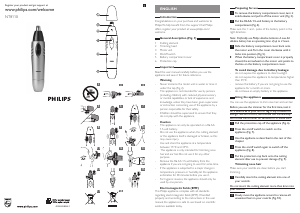 Manual de uso Philips NT8110 Recortador de nariz