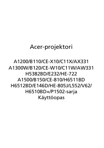 Käyttöohje Acer A1300W Projektori