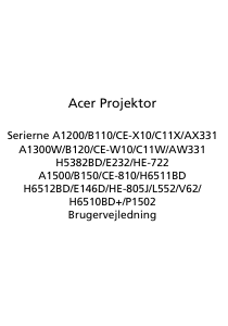 Brugsanvisning Acer A1300W Projektor