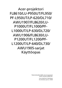 Käyttöohje Acer FL8610 Projektori