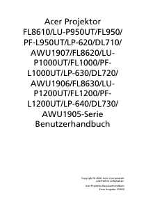 Bedienungsanleitung Acer FL8610 Projektor