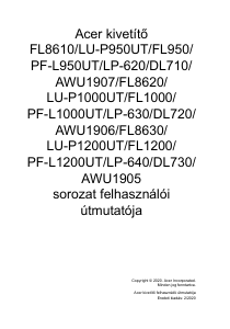 Használati útmutató Acer FL8620 Vetítő