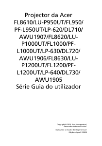 Manual Acer FL8630 Projetor