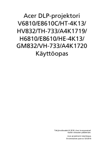 Käyttöohje Acer GM832 Projektori