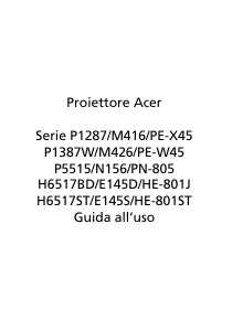 Manuale Acer H6517BD Proiettore