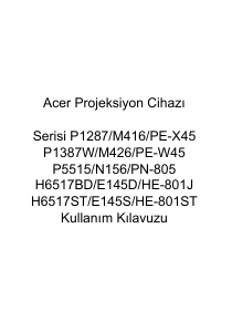 Kullanım kılavuzu Acer H6517BD Projektör