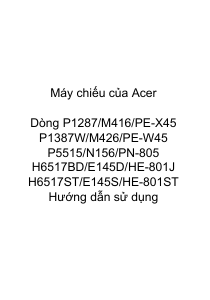 Hướng dẫn sử dụng Acer H6517BD Máy chiếu