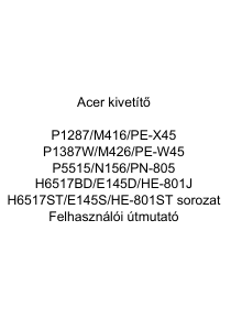 Használati útmutató Acer H6517ST Vetítő
