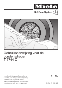 Handleiding Miele T 7744 C Wasdroger