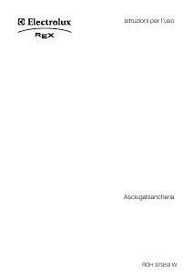 Manuale Electrolux-Rex RDH97959W Asciugatrice