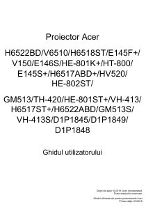 Manual Acer H6522BD Proiector