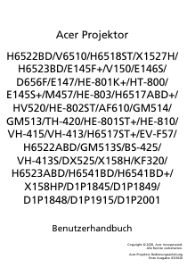 Bedienungsanleitung Acer H6523ABD Projektor