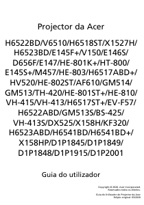 Manual Acer H6523ABD Projetor