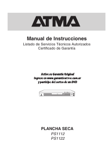 Manual de uso Atma PS 1112 Plancha