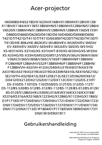 Handleiding Acer HV532 Beamer