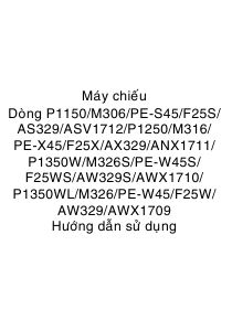 Hướng dẫn sử dụng Acer P1150 Máy chiếu