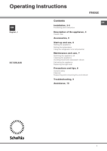 Manual Scholtès SC12SLAAI Refrigerator