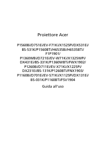 Manuale Acer P1160Bi Proiettore