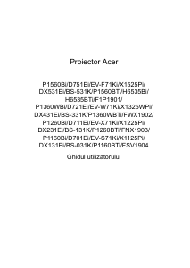 Manual Acer P1160Bi Proiector