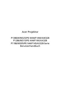 Bedienungsanleitung Acer P1186 Projektor