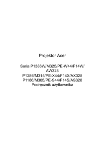 Instrukcja Acer P1186 Projektor