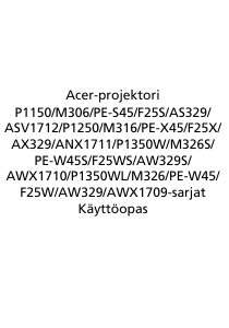 Käyttöohje Acer P1250B Projektori