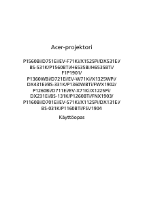 Käyttöohje Acer P1260Bi Projektori