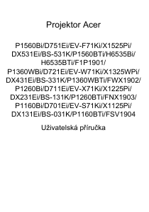 Manuál Acer P1260Bi Projektor