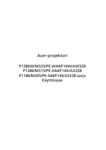 Käyttöohje Acer P1286 Projektori