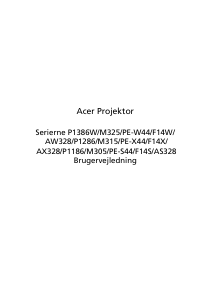 Brugsanvisning Acer P1286 Projektor