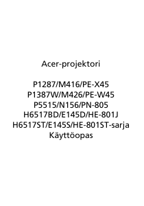 Käyttöohje Acer P1287 Projektori