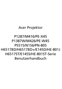 Bedienungsanleitung Acer P1287 Projektor