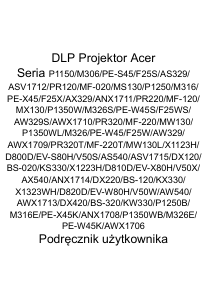 Instrukcja Acer P1350WB Projektor
