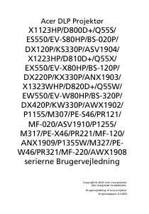 Brugsanvisning Acer P1355W Projektor