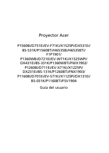 Manual de uso Acer P1360WBTi Proyector