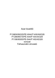 Használati útmutató Acer P1386W Vetítő