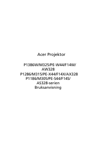 Bruksanvisning Acer P1386W Projektor