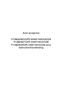 Handleiding Acer P1386W Beamer