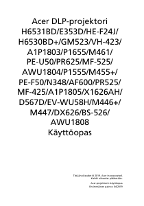 Käyttöohje Acer P1655 Projektori