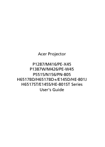 Handleiding Acer P5515 Beamer