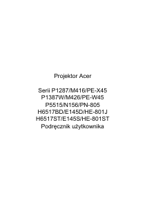Instrukcja Acer P5515 Projektor