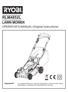 Handleiding Ryobi RLM4852L Grasmaaier